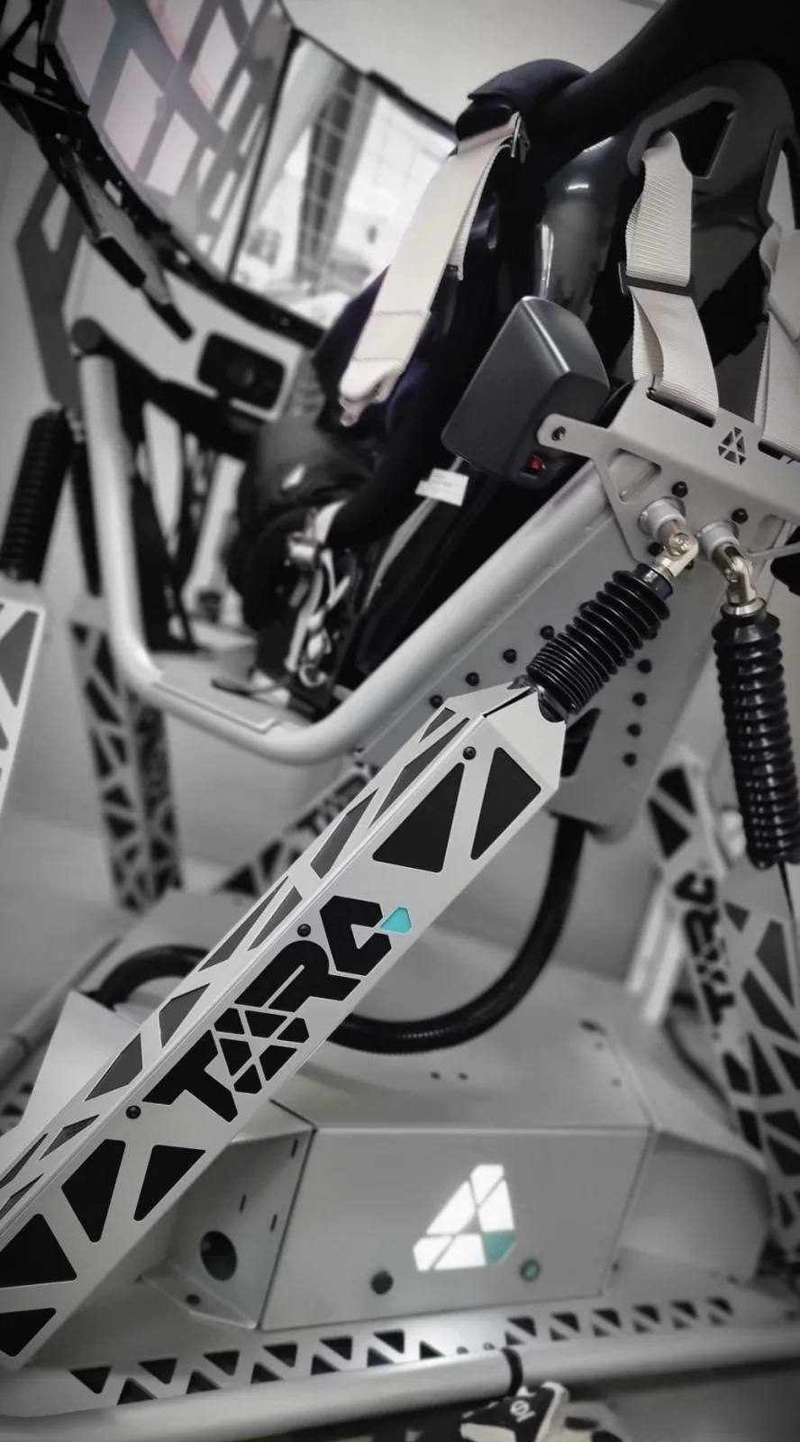 TORQ EVO 2 branded actuator legs and racing seat